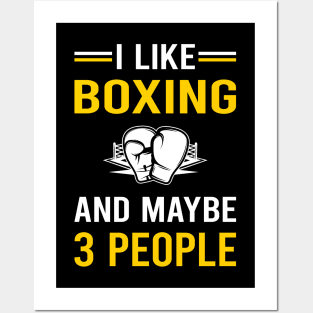 3 People Boxing Posters and Art